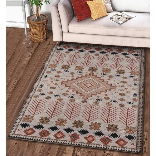 Desenli halı renkli gri orjinal desenli halı oturma odası yatak odası mutfak kaymaz anti alerjik halı kilim ücretsiz kargo