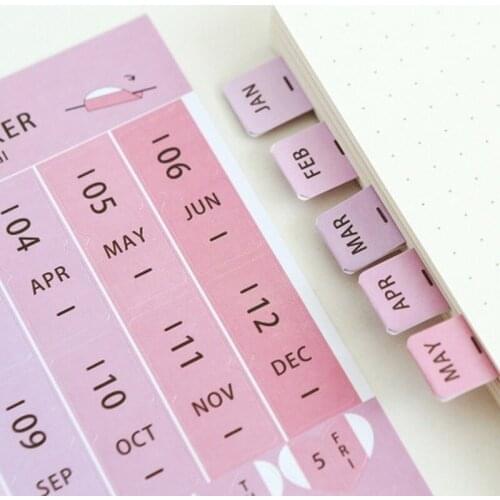 8 Sheets/set DIY Creative Office Rainbow Gradient Color Hand Account Index Sticker Diary Colorful Cute Hand Account Decoration