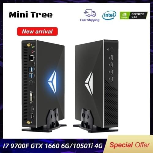 Newest Gaming Mini PC Intel Core i7-9700F i5-9400F GTX 1660 GDDR5 6G Powerful Desktop Computer Windows 10 M.2 NVME 4K DP WiFi