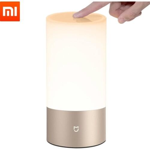 Xiaomi Mijia Bedside Lamp Bluetooth 4.2 BLE WiFi Connection Touch Control 300Lm 16 Million RGB Color 10W 1700k ~ 6500k