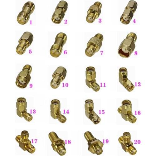 1pcs RF Adapter Connector SMA / RP-SMA to SMA Male Plug & Female jack RF Coaxial Straight For Radio Antenna