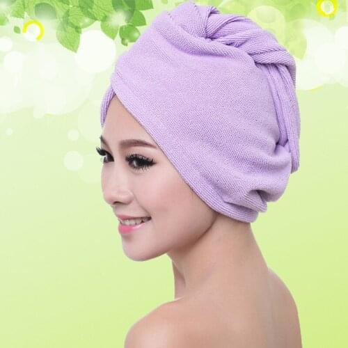 1 PCS Microfibre After Shower Hair Drying Wrap Womens Girls Ladys Towel Quick Dry Hair Hat Cap Turban Head Wrap Bathing Tools