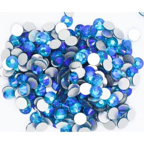 Blue Zircon AB SS3~SS30 Non Hotfix Rhinestone стразы Flatback Glass Stone Nail Rhinestones Diamond For DIY Nail Decorations