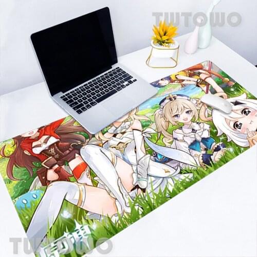 Genshin Impact Comfort Custom HD Mouse Pad Art Natural Rubber Anime Lovely Soft Office Decoration Laptop MousePads Keyboard Pad