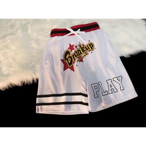 High quality stylish trendy basketball 50/50 pants/ shorts American heavy metal style old school street basketball shorts