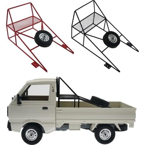 Rear Bucket Roll Cage w/ Spare Tire Fits WPL D12 Truck Car Upgrades Parts