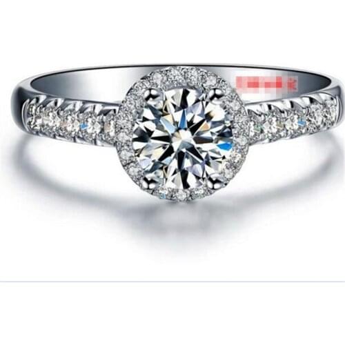 High quality 1ct simulated diamond weding ring,women ring, 925 silver ring, European and American brand ring