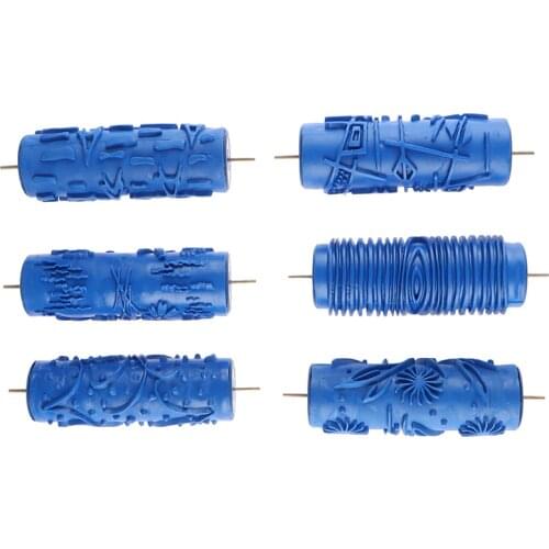 1pc Rubber Roller Patterned Wall Painting 7 Inch 3D Wall paper Decoration Tools