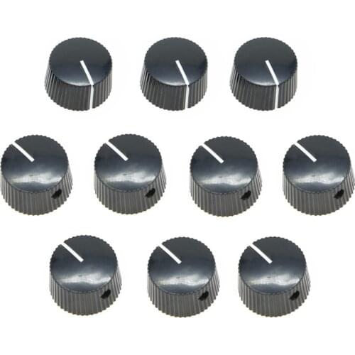 Black 10pcs Vintage Style Barrel Knob Guitar AMP Knob Amplifier Knobs for Fender Guitar Parts