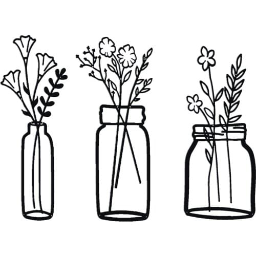 3pcs Metal Vase Flower Wall Nordic Ornament Art Silhouette Floral Hanging Iron Sculpture Housewarming Gift Home big sale