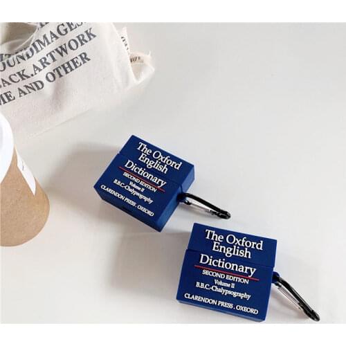 3D Creative Dictionary Shell for AirPods 1 2 Protective Case for AirPods Pro Wireless Bluetooth Headset Silicone Soft Case Ins