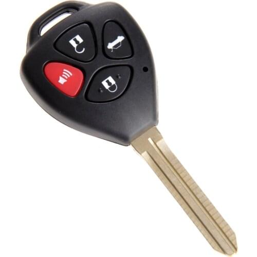 4 Buttons Remote Key Shell Case Replacement Fob Fit For Toyota Camry Corolla Avalon RAV4 Yaris Venza Matrix Uncut Blade