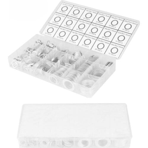 450Pcs Gaskets Washers Pure Aluminum Gasket Aluminum Flat Metal Washer Gasket Aluminum Sealing Rings