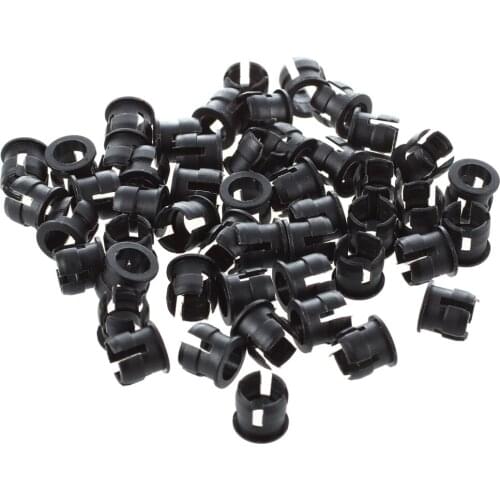 50 5mm Black Plastic LED Holder Case Clip Display Panel