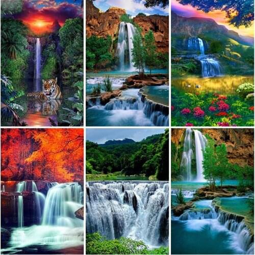 5D DIY Diamond Painting Tree Natural Cross Stitch Full Square Round Resin Rhinestone Embroidery Scenery Diamond Mosaic Wall Art