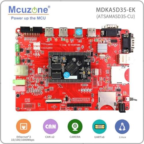 ATSAMA5D35 MDKA5D35-EK, 256MB DDR2 and NAND, HS USB, OV7725 N99141 Camera, Gigabit Ethernet, 6xUART