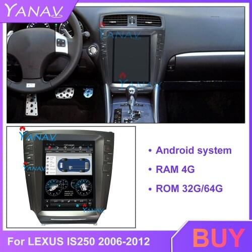 Car stereo Multimedia Player HD touch vertical screen car radio For-LEXUS IS250 2006-2012 android car GPS car navigation system
