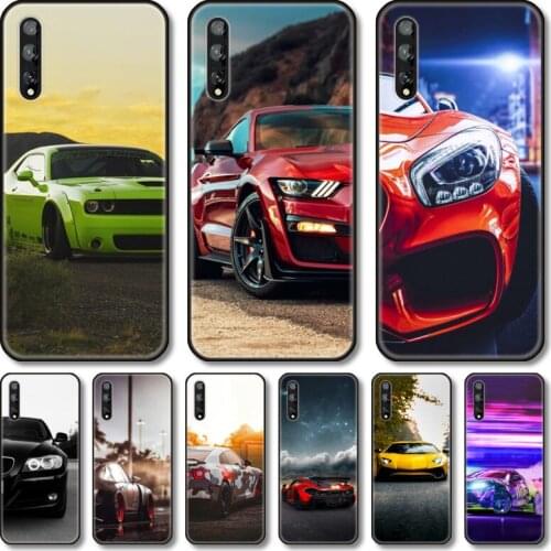Sports car Phone Case For Huawei Y 5 6 7 8 9 A P S Pro 2020 2019 Black Shell Cover