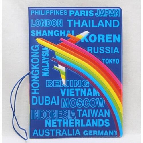 Travel Accessories Travel Around The World Passport Cover ID Credit Card Bag 3D Design PU Leather Passport Holder Bag 14*9.6CM