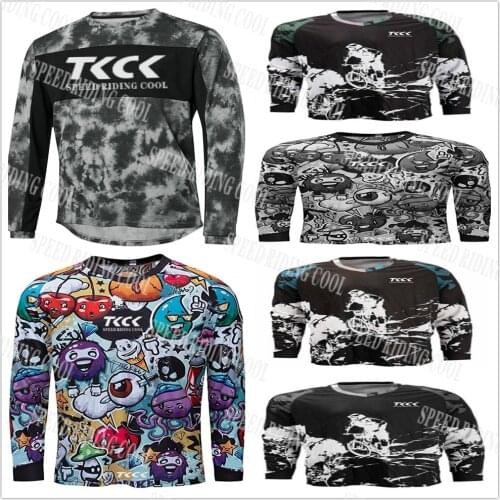 TKCK Camiseta de Motocross para Hombre sports team cycling mallot ciclismo hombre jerseys mountain sweatshirt mtb bike MX DH