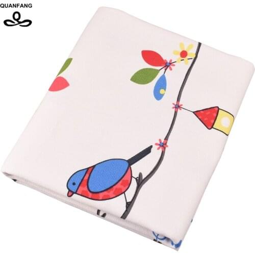 Upholstery Canvas Fabric Cotton Duck Fabric For Bags Shoes Shirt Home Decrotion DIY Handmade Cushion Color birds 50x155cm