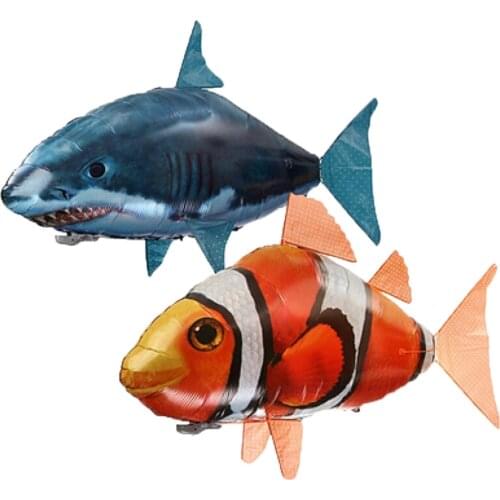 Remote Control Shark Toys Air Swimming Fish Infrared RC Flying Air Balloons Clown Fish Kid Toys Xmas Gifts Party Decoration