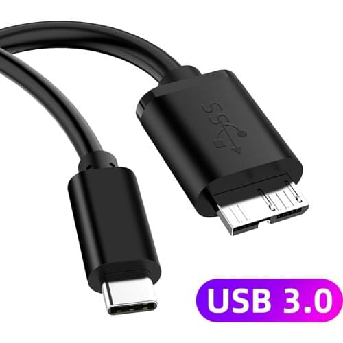 ANKNDO Type C To Micro B Hard Disk Cable Laptop Extend Cable For Macbook Pro USB C HDD Data Transfer Cable Notebook Accessories