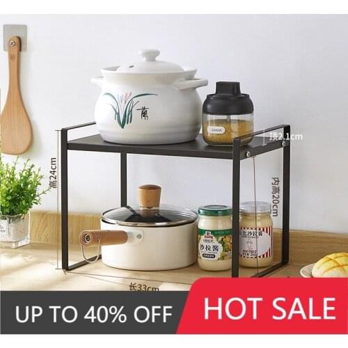 Kitchen Multi-layer Storage Rack Shelf Kitchen Space-saving Storage Rack Countertop Storage Racks Seasoning Organizer