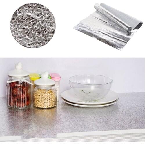 Hot Anti - Oil Aluminum Waterproof Stickers Foil Cabinet Wall Self - Adhesive Aluminum Foil Paper Moisture And Oil Proof