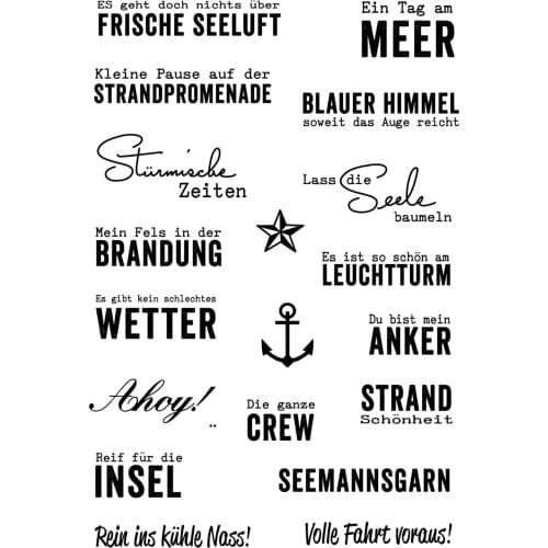 German word stamp Clear Stamp for Scrapbooking Transparent Silicone Rubber DIY Photo Album Decor R03