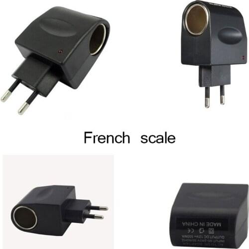 New Arrival EU Plug 100-240V AC To DC universal Car Cigarette Lighter Socket Power Adapter Converter