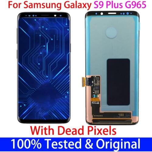 SUPER AMOLED has Spot LCD with Frame For SAMSUNG Galaxy S9 Plus S9Plus S9+ G965 G965F Touch Screen Digitizer Assembly