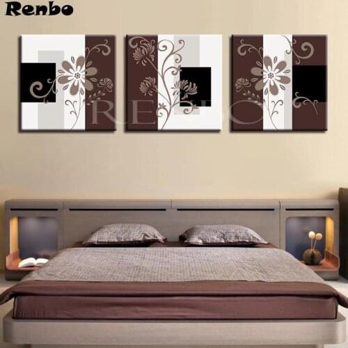 Full Square 5D DIY Diamond Painting Abstract Simple But Elegant Flowers,3Pcs Diamond Embroidery Cross Stitch,3d,Mosaic,stickers