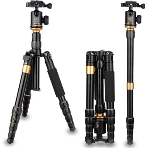 QZSD Q278 Professional Ball Head For Canon Nikon DSLR Camera Lightweight Compact Tripod Monopod Portable Camera Stand Tripe
