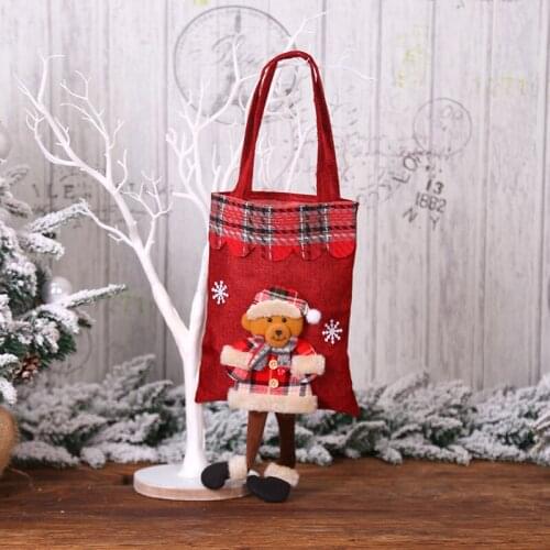 Christmas Presents Home Grocery Bag Storage Dispenser Mesh Chirstmas Bucket Bag Stocking Stuffers For Home Navidad