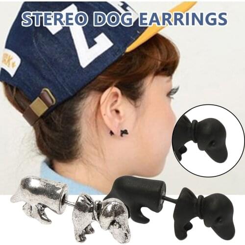 Womens Earrings Pet 3D Animal Dog Earrings for Women Earring 2021 Fashion Trendy Jewelry Accessories Gift Boucle Oreille Femme