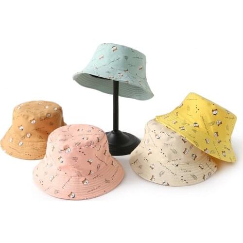 Unisex hat cartoon pattern basin hat autumn dual-use cotton outdoor sunscreen fisherman hat summer fashion кепка 2021