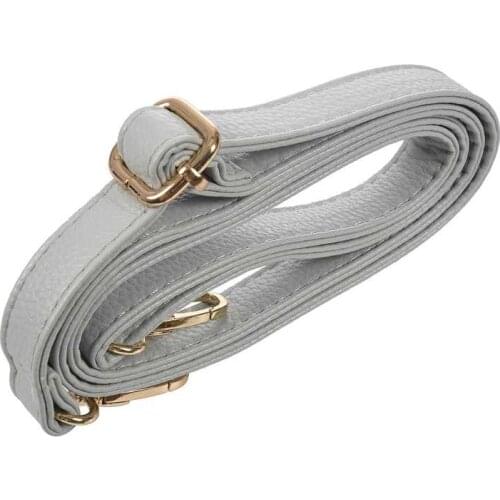 DIY Replacement Leather Bag Shoulder Strap Handle Cross Body Adjustable 140*2cm, gray