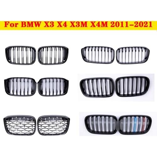 Car Styling Center Grill plastic Front Bumper grill Vertical Bar Middle Grill For BMW X3 X4 G01 G02 X3M X4M F25 F26 2011-2021