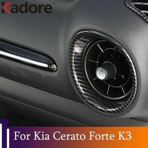 Accessories For Kia Cerato Forte K3 2019 2020 2021 Carbon Fiber Front Side Air Vent Outlet Cover Trim Decoration Car Styling