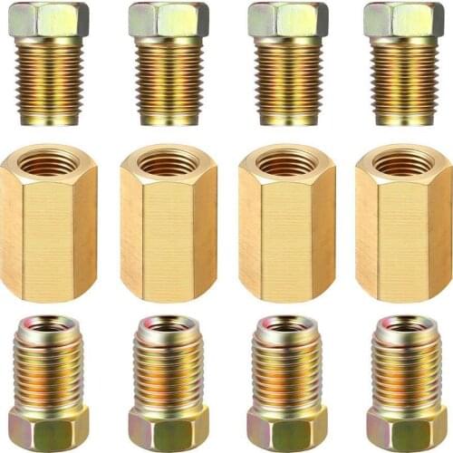 Brake Fittings Brass Inverted Pipeline Accessories Flare Union Compression Fitting Connector Adapter Car Tool