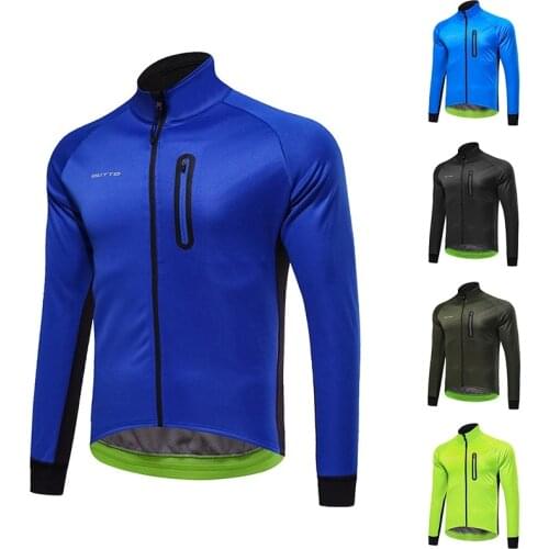 Winter Men Cycling Jacket Waterproof Warm Cycling Clothing Windproof Waterproof Long Sleeve Jersey Climbing Hiking Bicycle Coat