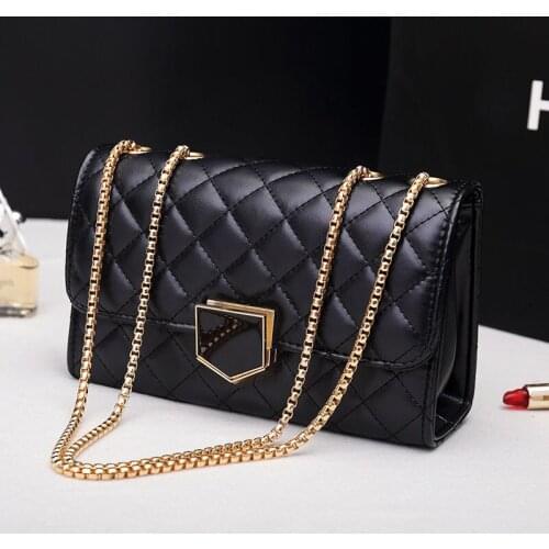 Famous Luxury Women Brand Handbags 2021 Female Shoulder Crossbody Chain Cute Leather Black Stylish Petty Square Mobile Phone Bag