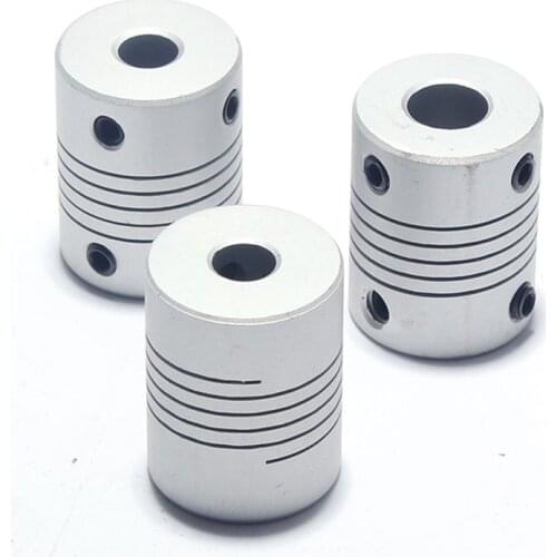 1pc CNC Motor Jaw Shaft Coupler Flexible OD 19x25mm 2x2.3 2.3x3.17 2.3x4 2.3x5 2.3x6 3.17x3.17 6.35x6.35 6.35x7 6.35x8 6.35x10