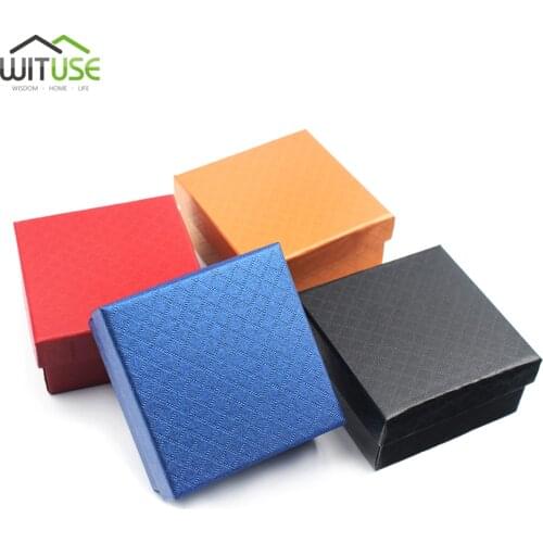1pc Packaging Party 7.5x7.5x3.5cm/8x5x2.5cm Jewelry Gift Boxes&Bags Organizer Rings Cardboard Paper Storage Box Wedding Earring