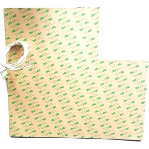 110V 550W 430*460*1.5mm Silicone Vessel Heater adhesive 1 side 1000mm lead wire