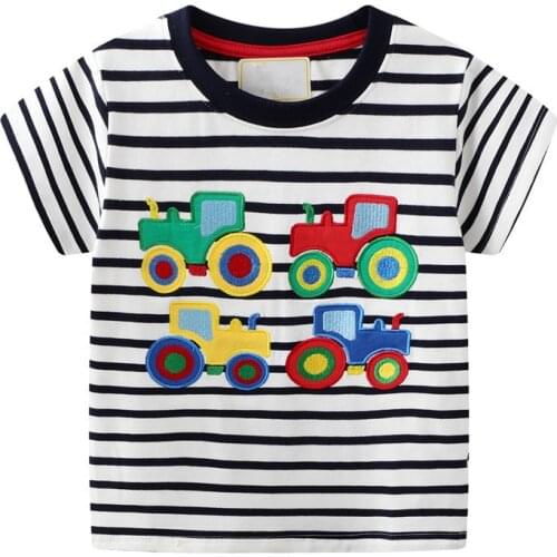 2021 Boys T Shirt Kids Clothes Summer Tops Car Koszulki T-shirt Toddler Boy Clothes Roupa Infantil Menino Short Sleeve Tee Shirt