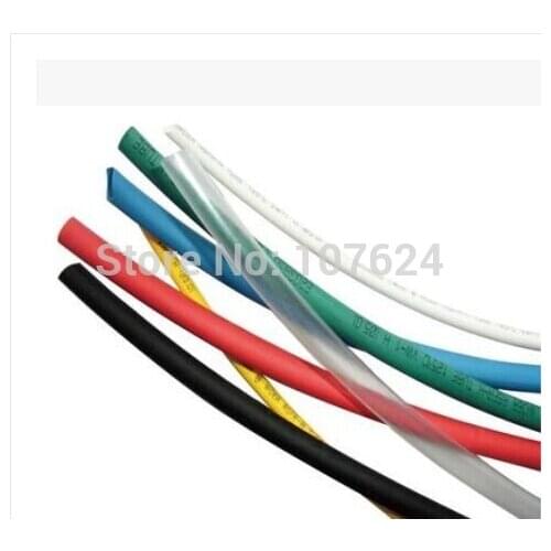 25 meter/lot free shipping Multicolor 1/16'' 1.5mm Inner Diameter Insulation Heat Shrink Tubing Wire Cable Wrap