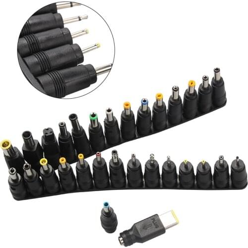 30Pcs/Set Universal Laptop DC Power Supply Adapter Connector Plug AC DC Conversion Head Jack Charger Connectors Laptop