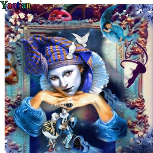 Diamond Painting Cartoon Clown Rhinestones Painting Diamond Mosaic Full Display Home Decor Diamond Embroidery Beadwork